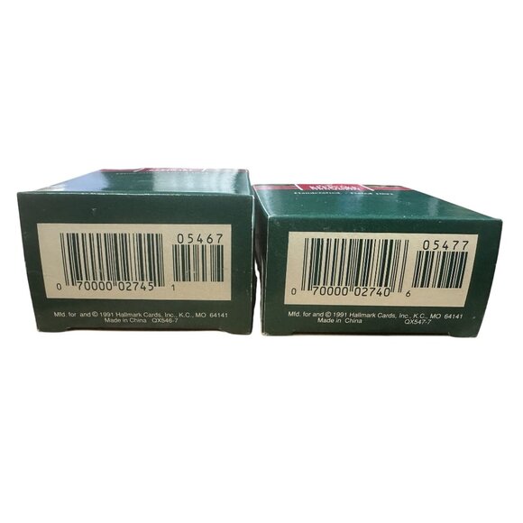 Vtg Hallmark Christmas Ornaments Daughter 1991 & Mom & Dad 1991 - Picture 5 of 5